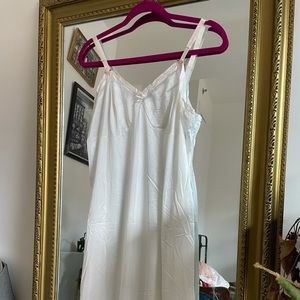 Vintage pink pearl beaded slip dress